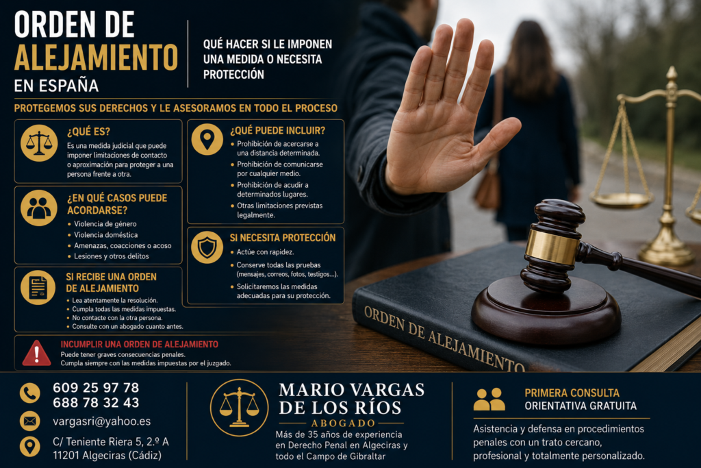 orden de alejamiento abogado en algeciras